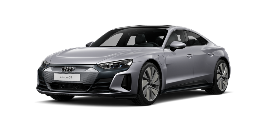 Audi E Tron GT Quattro Zilver schuinvoor Modelfoto